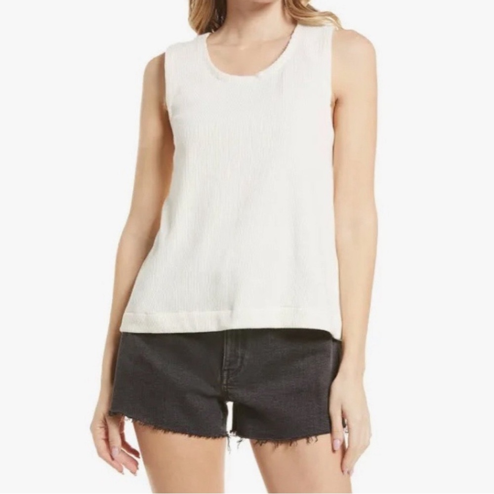 Madewell Ottoman Jacquard Cross-Back Tank Top AN430